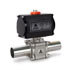 Ball Valves with Double Acting Actuators  ,3 pc,DA-955EB, Hygienic Ball Valves with Double Acting Actuators  , 3 Piece, Tube Bore , Tube End 